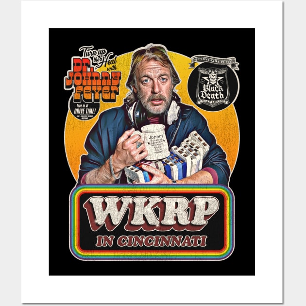 Dr Johnny Fever at Drive Time WKRP in Cincinnati Wall Art by darklordpug